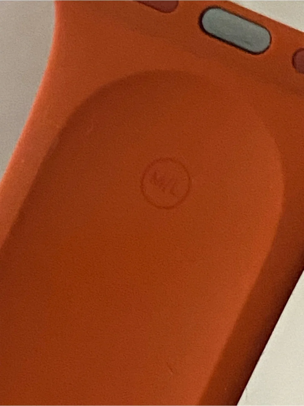 Hermes Orange Silicone Smartwatch Band